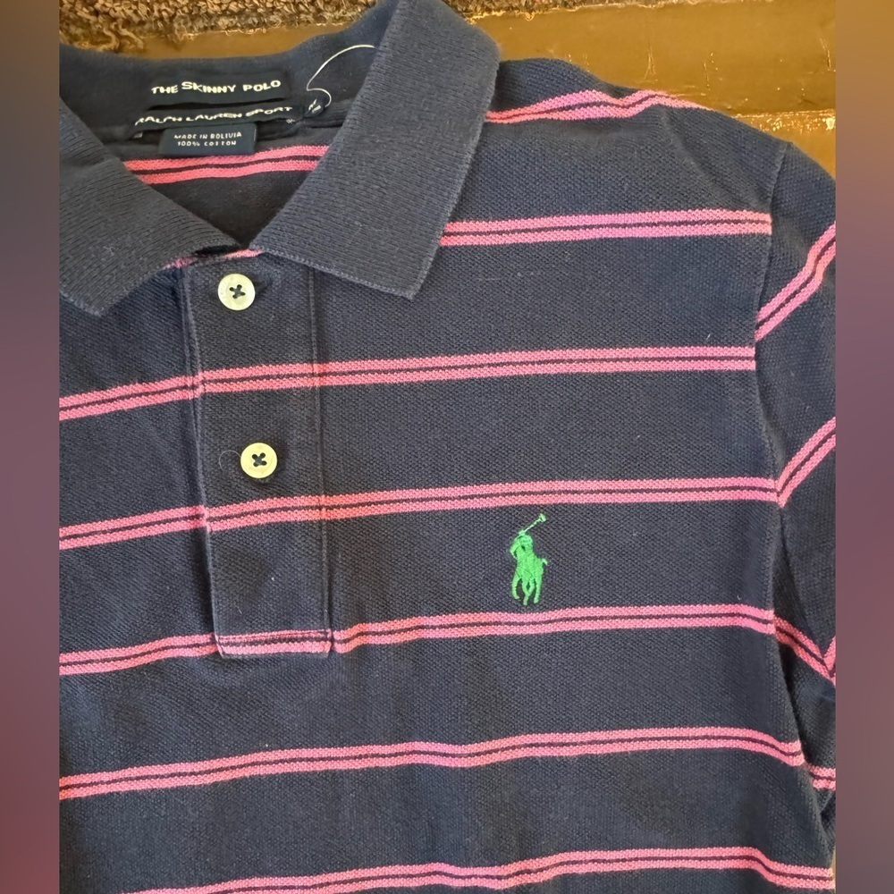 Ralph Lauren Sport long sleeved “The skinny polo” shirt. Boys Medium. NWOT. - Picture 4 of 8